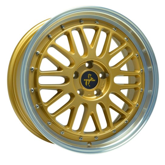 Keskin Tuning KT22 Gold Lip Polish 8x18 5x112 ET45 CB72,6 60° 720 kg KT228018511245GLP