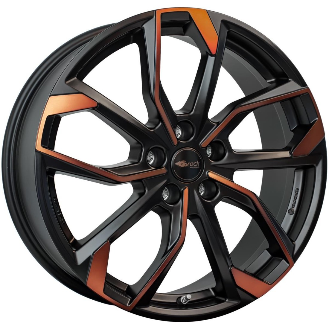 RC Design RC34 Black Orange Matt (BOM) 8x18 5x112 ET45 CB57,1 R13 820 kg 352331