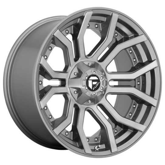 Fuel D713 Rage Platinum Brushed Gun Metal Tinted Clear 10x20 5x127 ET-18 CB87,1 (PCD2: 5x139.7) 60° 1133 kg D71320005747