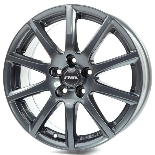 Rial Milano titanium 6x15 4x100 ET45 CB63,3 60° 600 kg MI60545A22-5