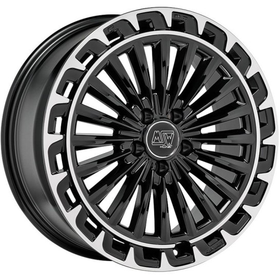 MSW 32 Gloss Black+Diamond Lip 8x19 5x112 ET34 CB73,0 60° 900 kg W19447502TGA