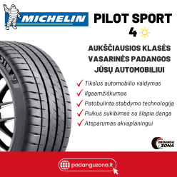 225/45R17 MICHELIN Pilot Sport 4 91 V Vasarinės