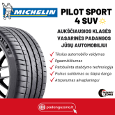 255/55R19 MICHELIN PILOT SPORT 4 SUV 111 Y XL Vasarinės