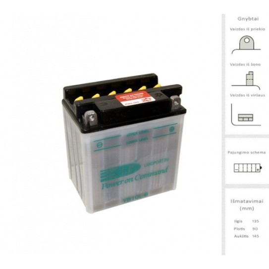Akumuliatorius 11 Ah 130 A EN 12V