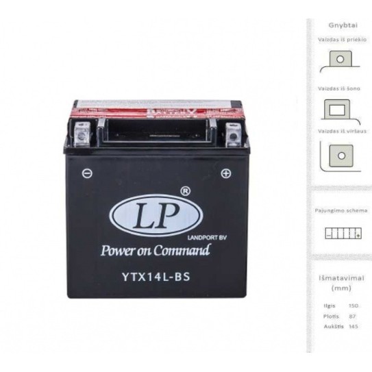 Akumuliatorius 12 Ah 200 A EN 12V