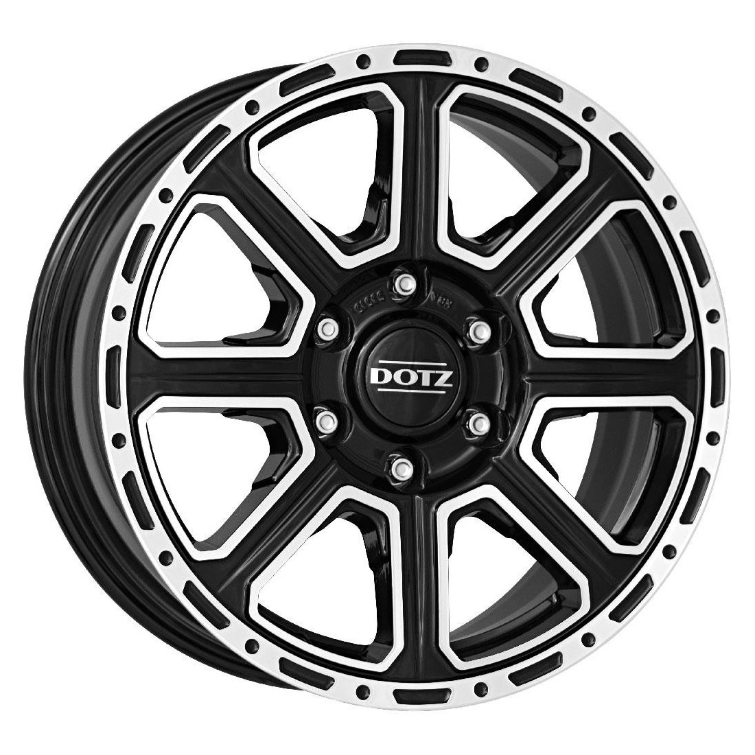 Dotz Kalahari dark Black/polished 8x17 6x139.7 ET30 CB93,1 60° 1150 kg OKASDBP30