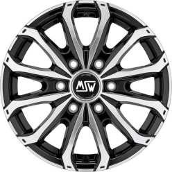 MSW 48 Van 6 Holes Gloss Black Full Polished 6,5x16 6x130 ET62 CB84,1 R14 1350 kg W19341001T56