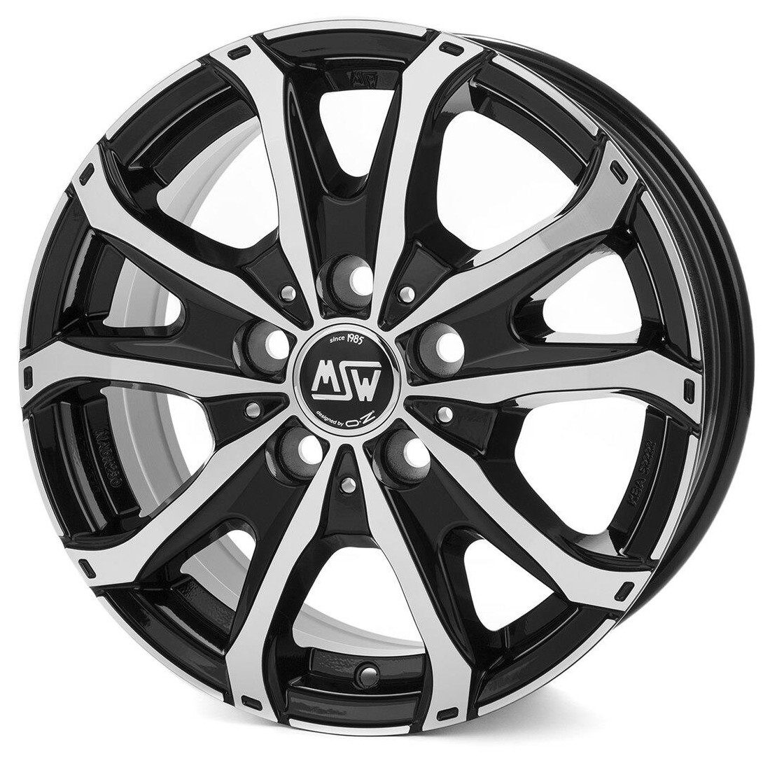 MSW 48 Van Gloss Black Full Polished 7x16 5x120 ET51 CB65,1 R14 1000 kg W19355003T56