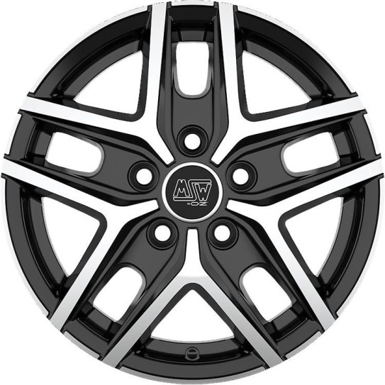 MSW 40 Van Gloss Black Full Polished 6,5x16 5x114.3 ET44 CB66,1 60° 1300 kg W19362002T56