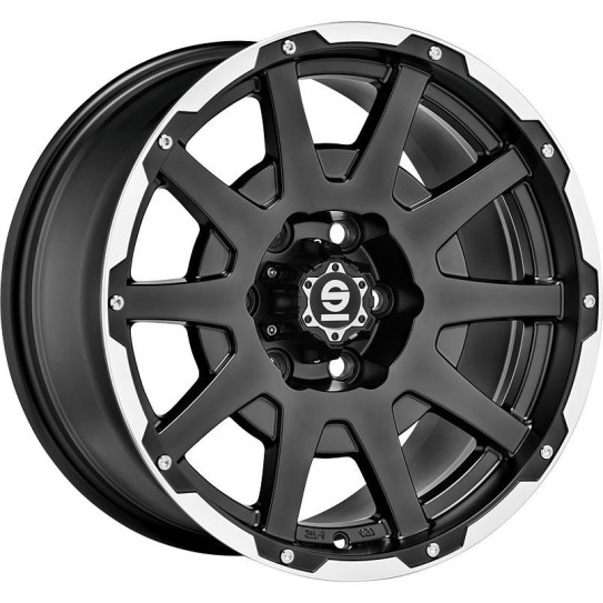 Sparco Dakar Matt Black Lip Polished+Rivets 8,5x17 5x150 ET25 CB110,0 60° 1150 kg W29088013M8