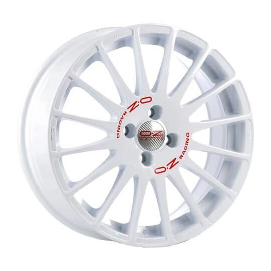 OZ Racing Superturismo WRC Race White Red Lettering 7x16 4x100 ET37 CB68,0 60° 615 kg W01895200W33