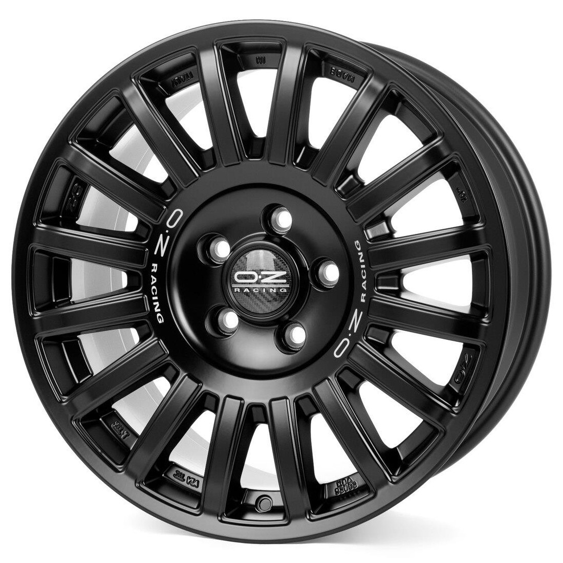 OZ Racing Rally Raid Matt Black Silver Lettering 8,5x18 5x130 ET48 CB71,5 R14 950 kg W01C01157R9