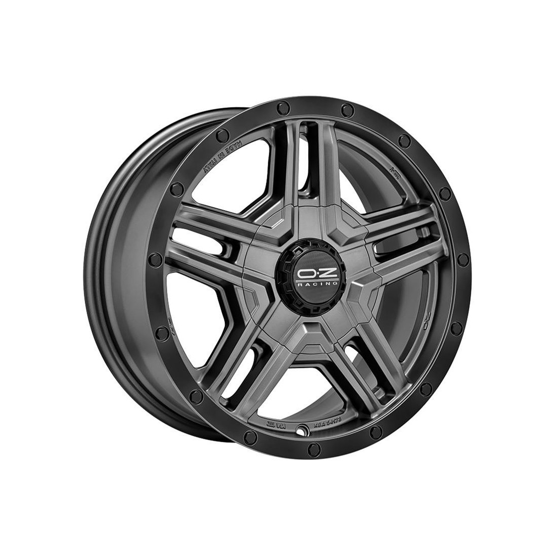 OZ Racing Rally Adventure Matt Graphite / Black Lip 8x17 5x120 ET45 CB65,1 60° 1200 kg W01C530527G