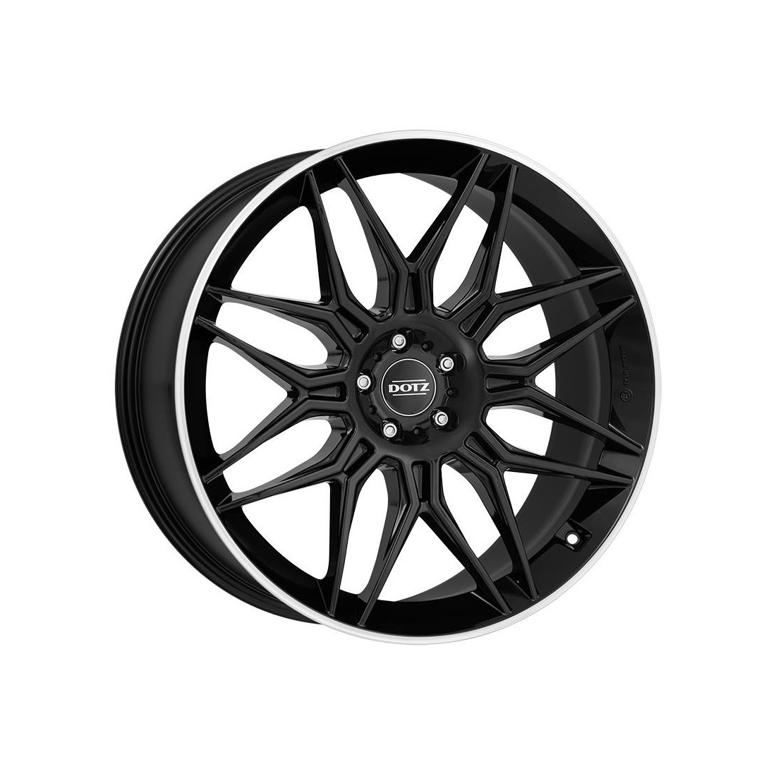 Dotz LongBeach dark Black/polished lip 9,5x22 5x112 ET40 CB70,1 60° 1045 kg OLO2N8BL40