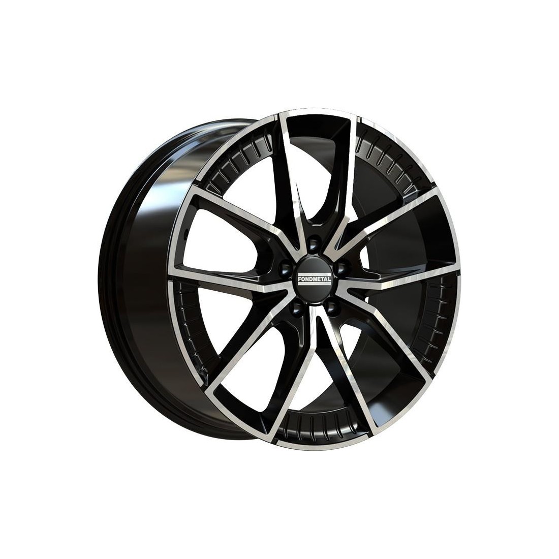 Fondmetal Elatha Glossy Black Machined 8x18 5x112 ET45 CB66,5 R13 800 kg RF19103