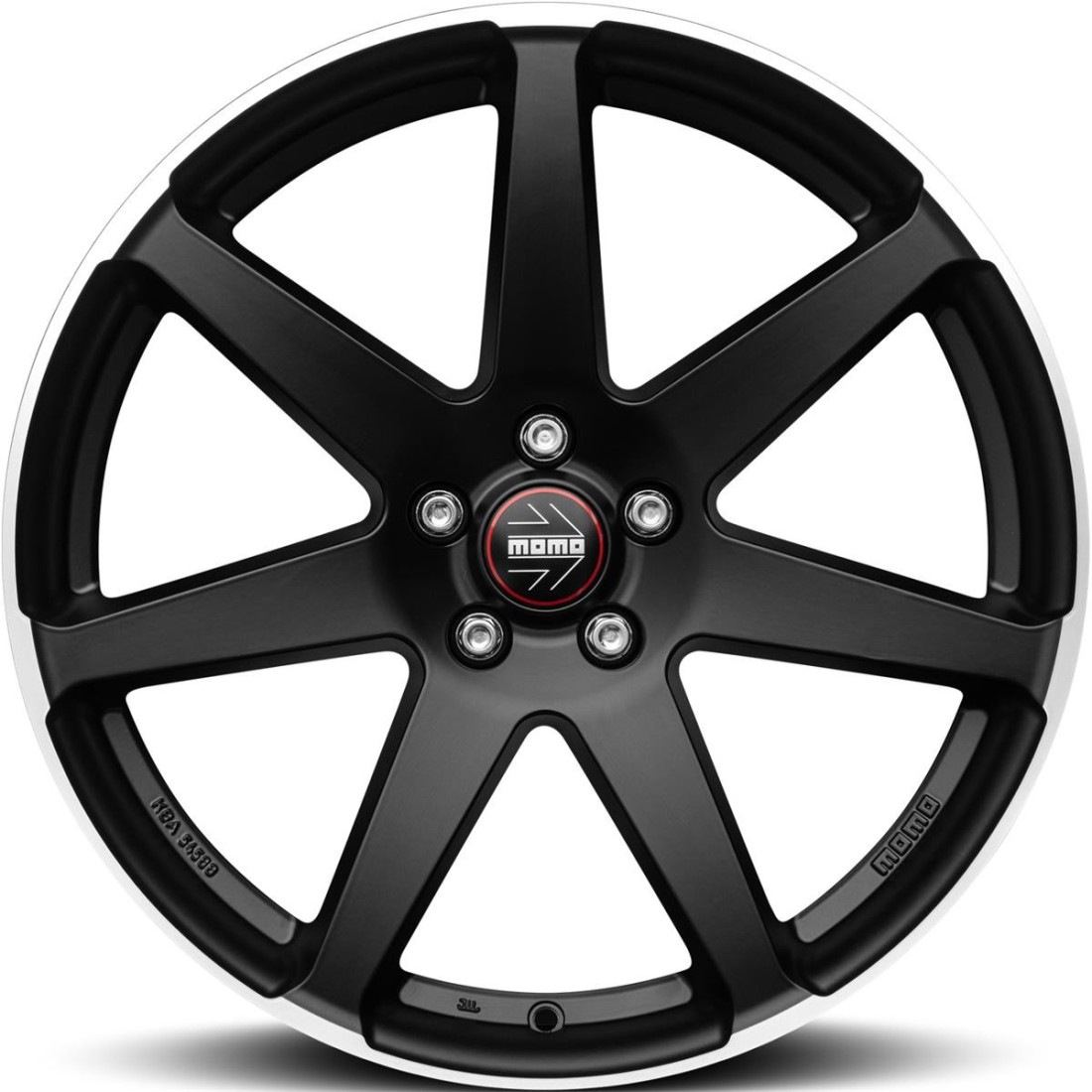 Momo Seven Matt Black polished 8x18 5x112 ET42 CB72,3 60° WSVE80842512E